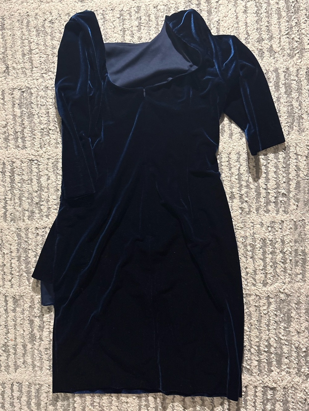 Alex evening blue velvet jewel wrap style dress size 16 - Picture 6 of 6